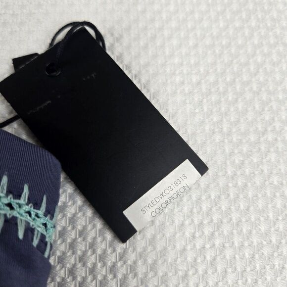 New Dolce Vita Striped Bandeau Bikini Top Tassel Ties & Back Clasp Womens Size X - Picture 7 of 9